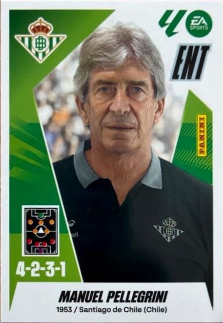 Cromo BET 2 Manuel Pellegrini